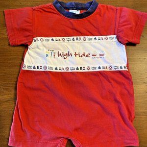 Vintage Baby B'Gosh High Tide Sailboats Romper - Size 18M